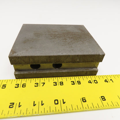 4-3/4" x 1-3/4" x 4" Serrated Lathe Chuck Jaws 30mm Mounting Lot Of 3