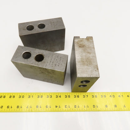 4-3/4" x 1-3/4" x 4" Serrated Lathe Chuck Jaws 30mm Mounting Lot Of 3