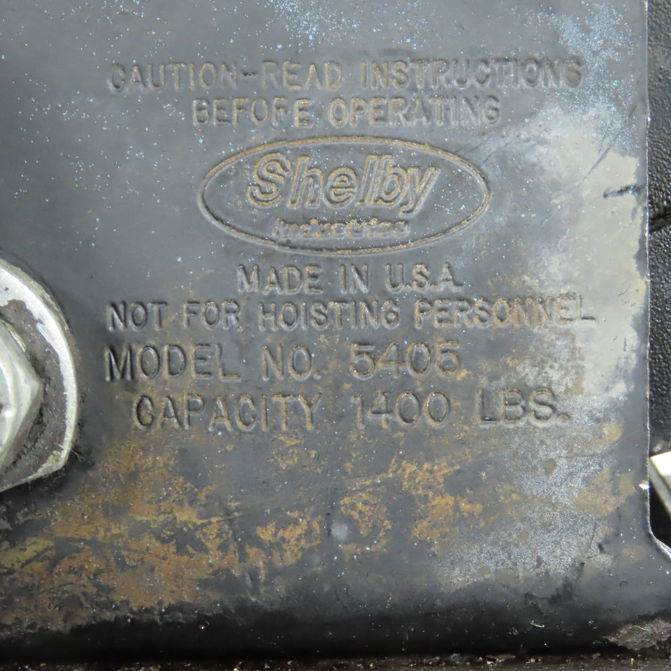Shelby 5405 Manual Cable Winch 1400 lbs Capacity 10' 5" Long