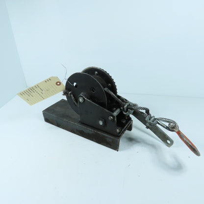 Shelby 5405 Manual Cable Winch 1400 lbs Capacity 10' 5" Long
