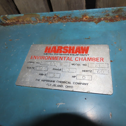 Harshaw model 21 Salt Spray Fog Environmental Chamber 20 Cu Ft' 240V 3Ph