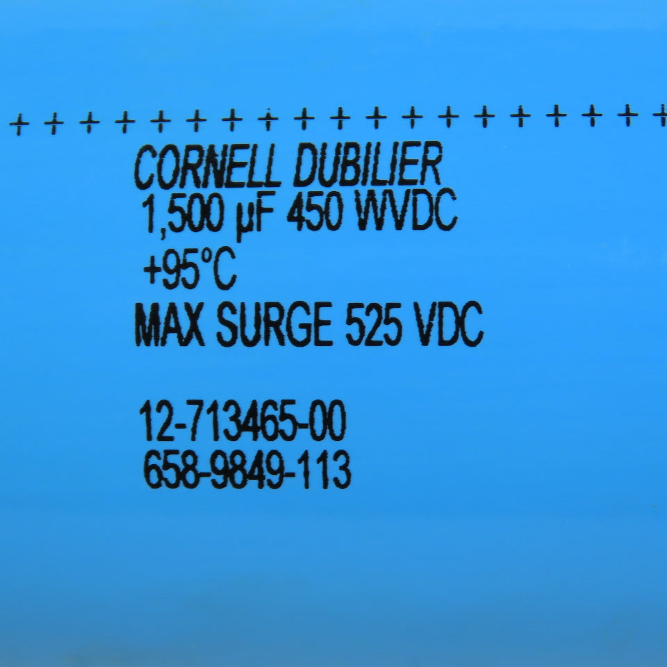 Cornell Dubilier 658-9849-113 12-713465-00 Capacitor 1500µF 450 WVDC +95Â°C