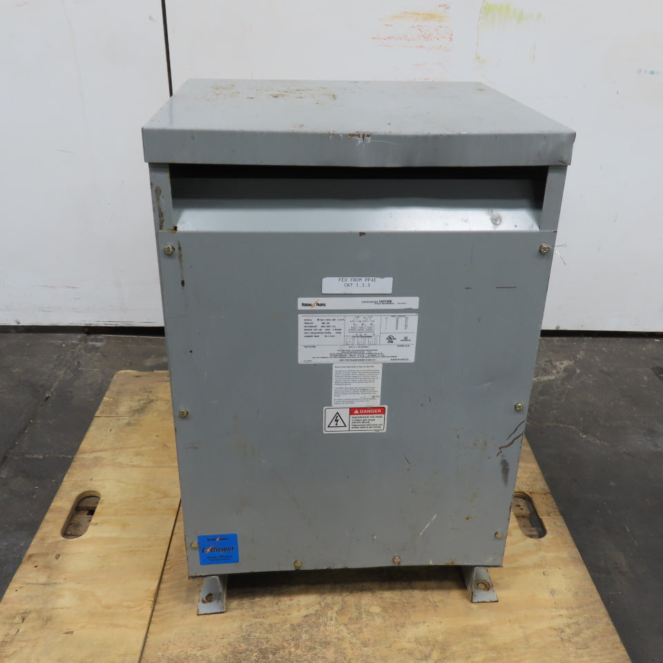 Fedral Pacific T43T30E 30kVA Transformer 480V pri 240/120V Sec 3Ph 60Hz Tested