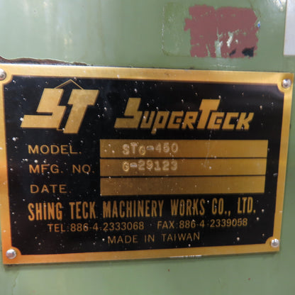 SuperTeck STG-450 4" x 18" Cylindrical Grinder 3Ph 230/460V 12" Wheel