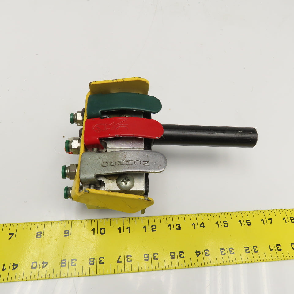 Knight BPA9111B 3 Button Pneumatic Control Handle Hoist Pendant Valve 1/4" NPT