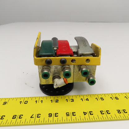 Knight BPA9111B 3 Button Pneumatic Control Handle Hoist Pendant Valve 1/4" NPT