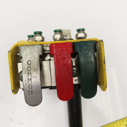 Knight BPA9111B 3 Button Pneumatic Control Handle Hoist Pendant Valve 1/4" NPT