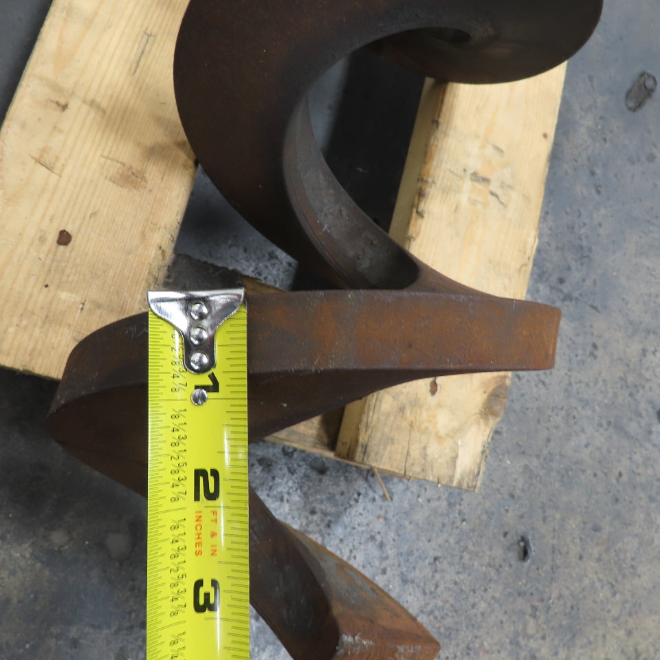 7" OD Right Hand Turn Steel Screw Auger 141" Screw 164-1/2" OAL