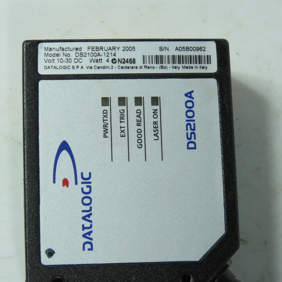 Datalogic DS2100A DS2100A-1214 Barcode Scanner/Reader 10-30 VDC 4W w/Cable