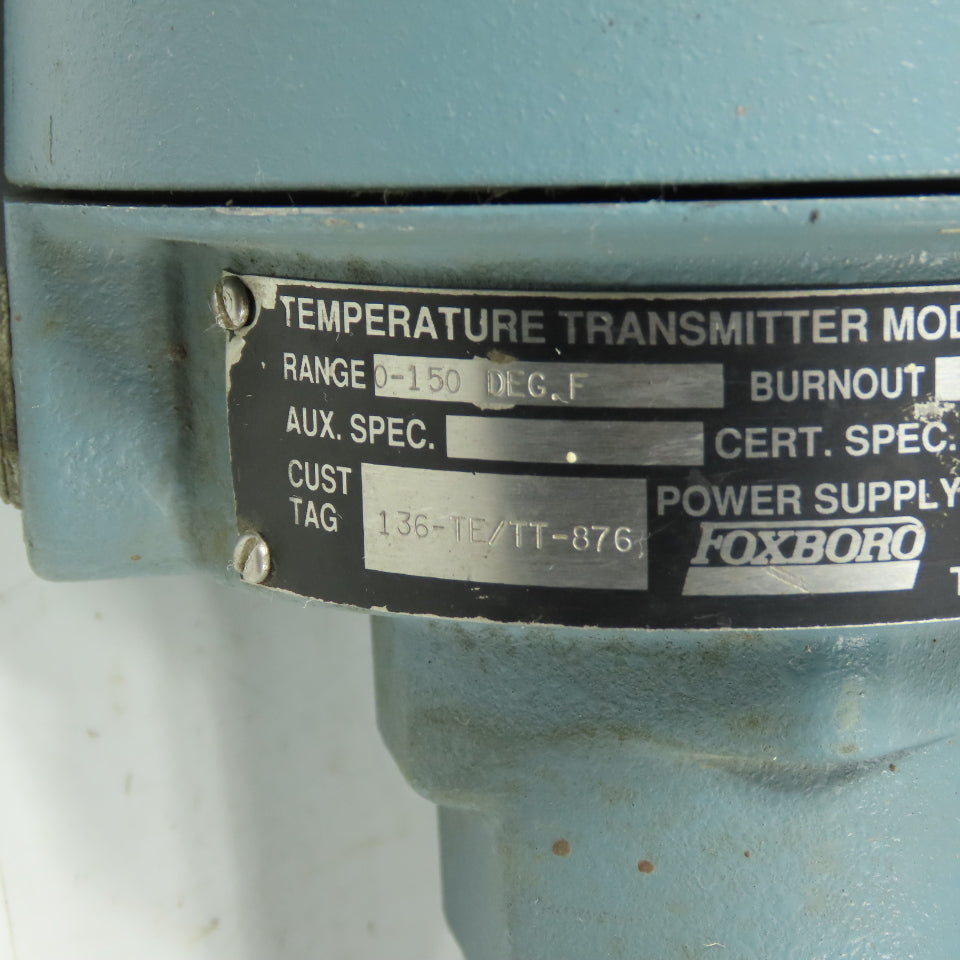 Foxboro RTT10-AQFLS012 Temperature Transmitter 0-150 Deg F 30 VDC 4-20mA Output