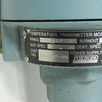 Foxboro RTT10-AQFLS012 Temperature Transmitter 0-150 Deg F 30 VDC 4-20mA Output