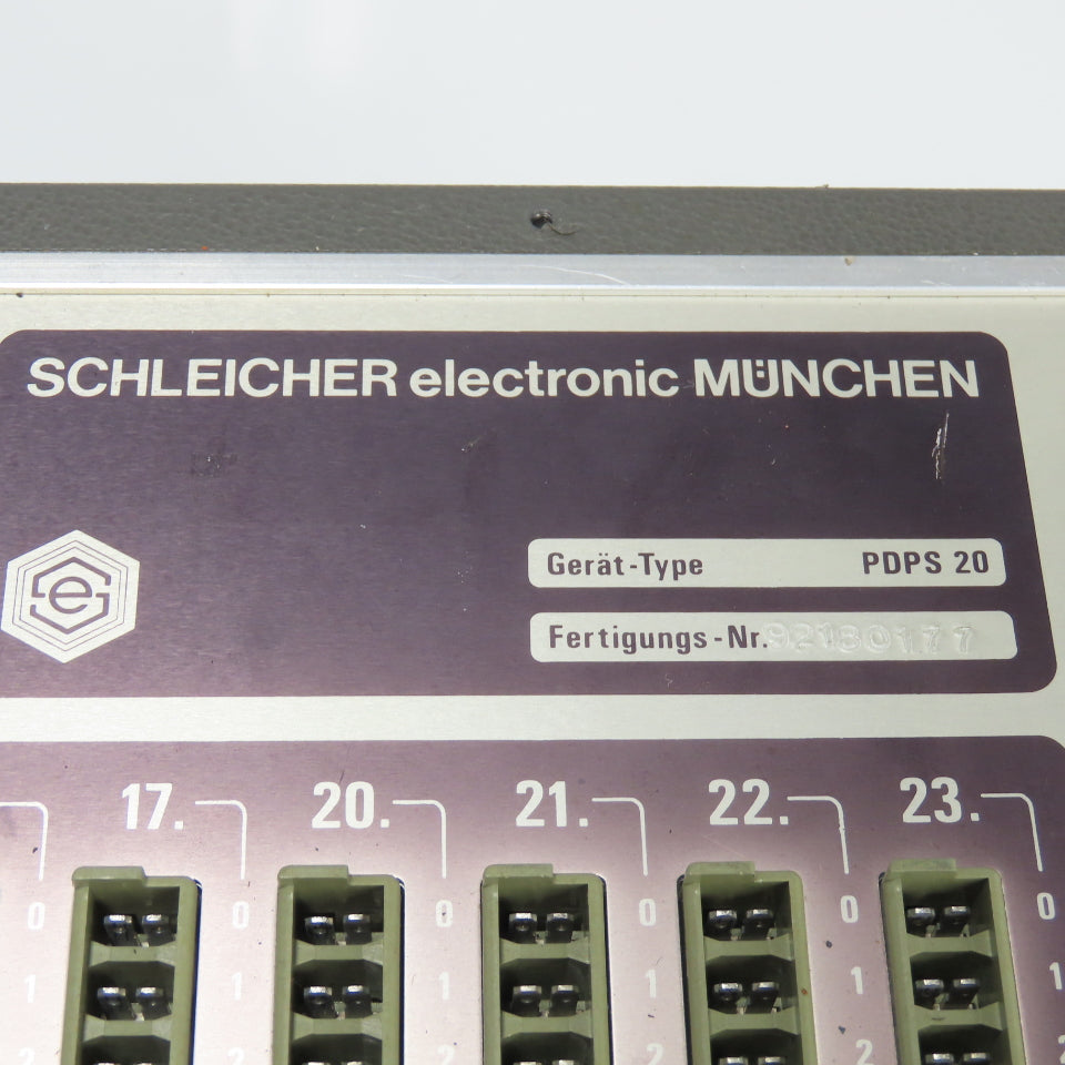 Schleicher PDPS 20 PLC Rack Chassis W/ Cards