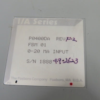 Foxboro P0400DA Rev. F-2 DC Analog Input Module