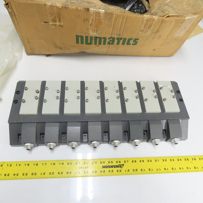 Numatics 01389-08 8-Station Pneumatic Valve Block Manifold Assembly