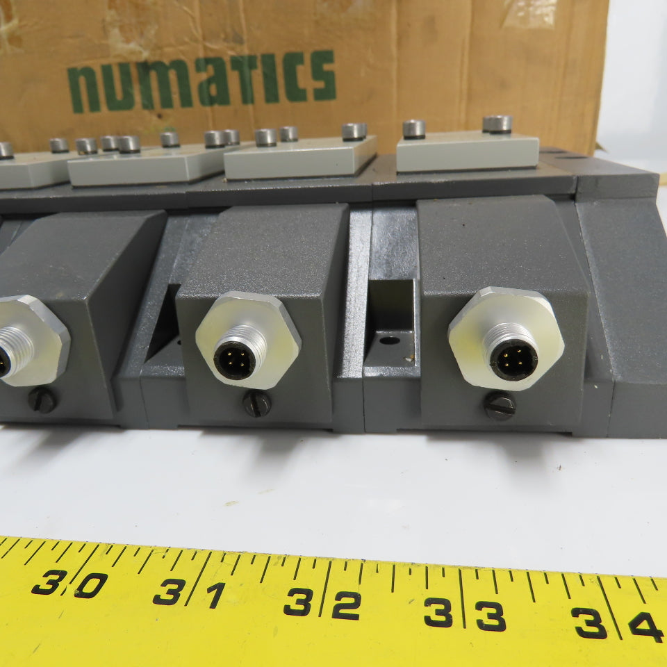 Numatics 01389-08 8-Station Pneumatic Valve Block Manifold Assembly