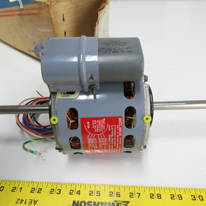 Magnetek DE3G111N 1/6HP Dual Shaft Electric Motor 1Ph 115V 2.7A 1/2" Shaft