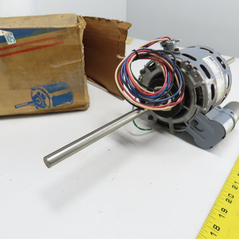 Magnetek DE3G111N 1/6HP Dual Shaft Electric Motor 1Ph 115V 2.7A 1/2" Shaft