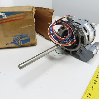 Magnetek DE3G111N 1/6HP Dual Shaft Electric Motor 1Ph 115V 2.7A 1/2" Shaft