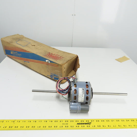 Magnetek DE3G111N 1/6HP Dual Shaft Electric Motor 1Ph 115V 2.7A 1/2" Shaft