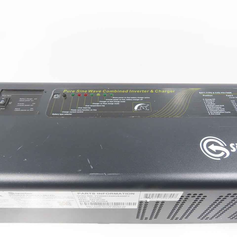 Sigineer APC3012D 3000W 12V To 120/240V 1PH Pure Sine Wave Inverter Charger 80A
