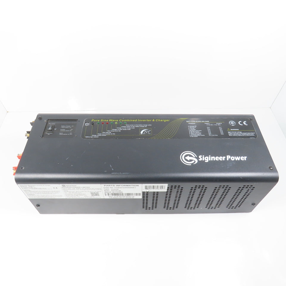 Sigineer APC3012D 3000W 12V To 120/240V 1PH Pure Sine Wave Inverter Charger 80A