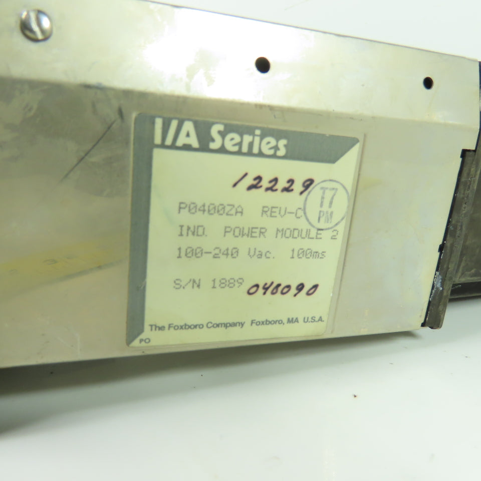Foxboro P0400ZA I/A Series Power Supply Module 2 Rev C 100-240VAC 100ms