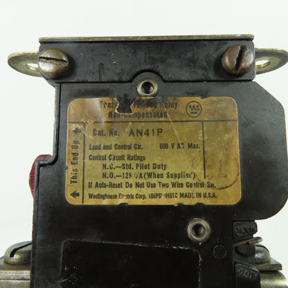 Westinghouse AN41P Overload Relay 1-Pole 600VAC