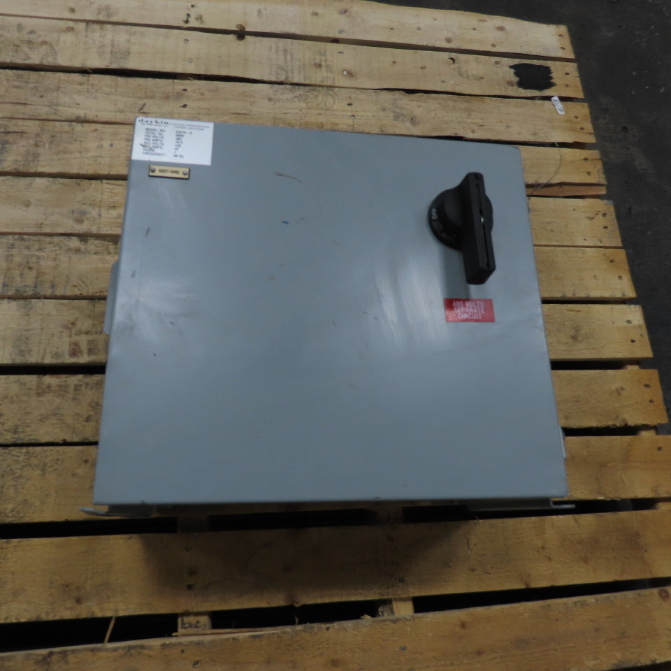 Daykin GNTD-5 5000VA Transformer Disconnect 480V 10.5A Pri 120V 42A Sec