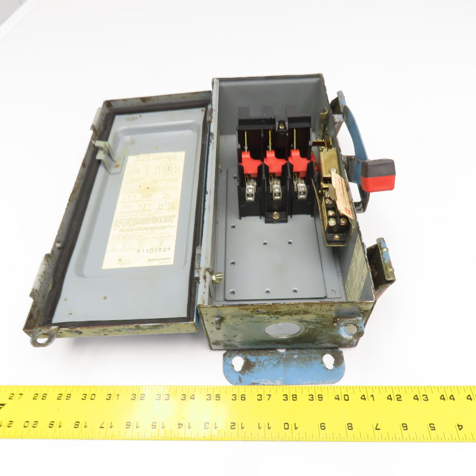 Square D HU36IAWK 30A 600V AC/DC Non Fused Safety Disconnect Switch