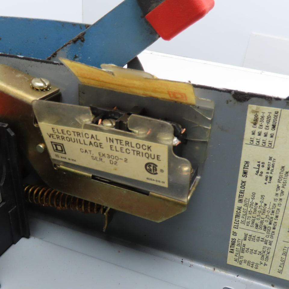 Square D HU36IAWK 30A 600V AC/DC Non Fused Safety Disconnect Switch