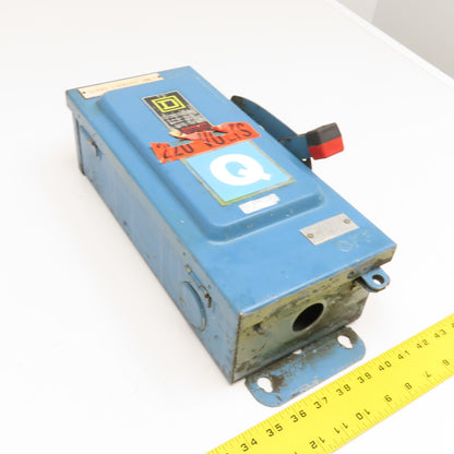 Square D HU36IAWK 30A 600V AC/DC Non Fused Safety Disconnect Switch