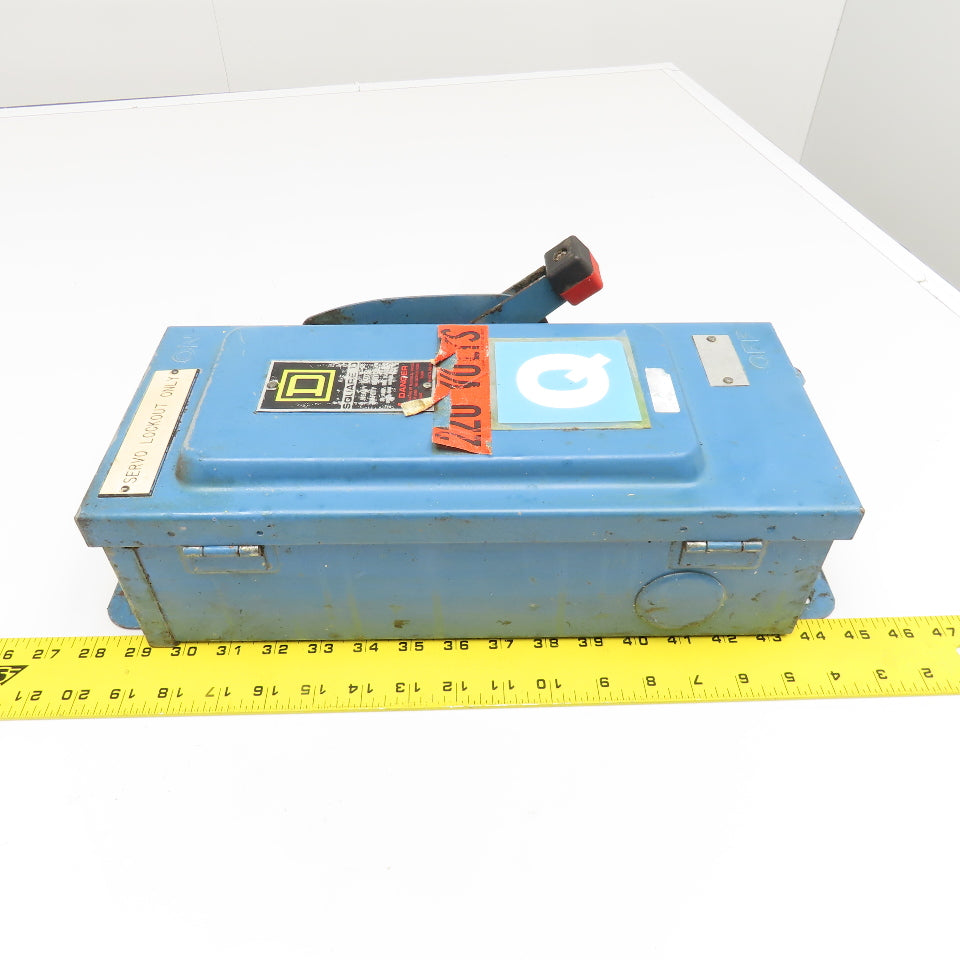 Square D HU36IAWK 30A 600V AC/DC Non Fused Safety Disconnect Switch