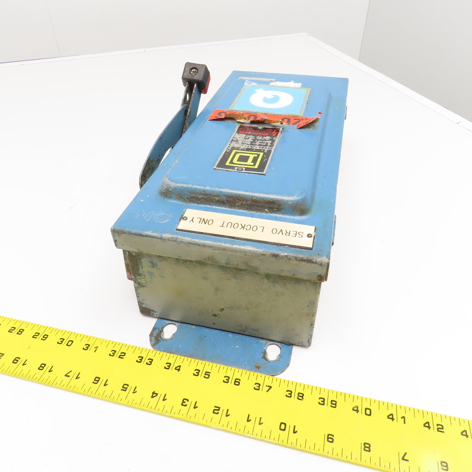 Square D HU36IAWK 30A 600V AC/DC Non Fused Safety Disconnect Switch