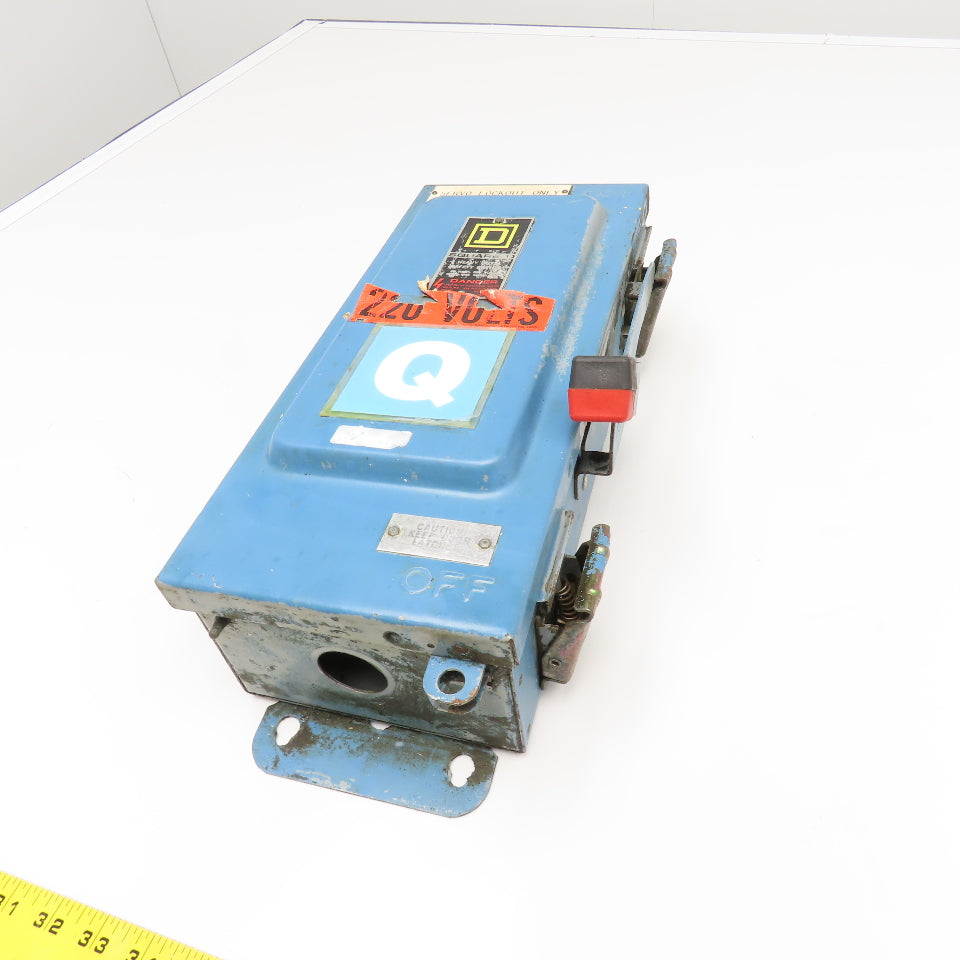 Square D HU36IAWK 30A 600V AC/DC Non Fused Safety Disconnect Switch