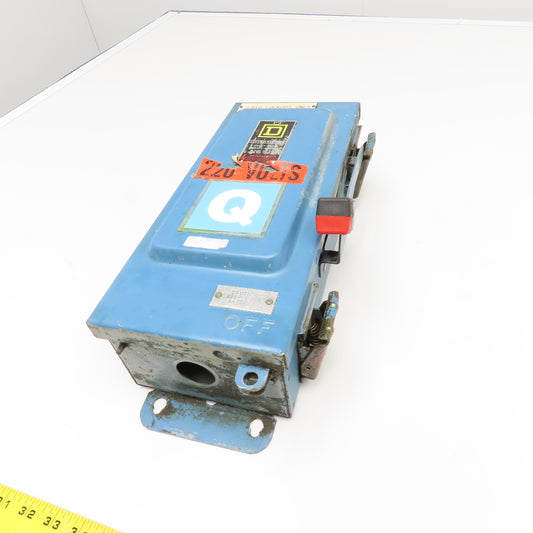 Square D HU36IAWK 30A 600V AC/DC Non Fused Safety Disconnect Switch