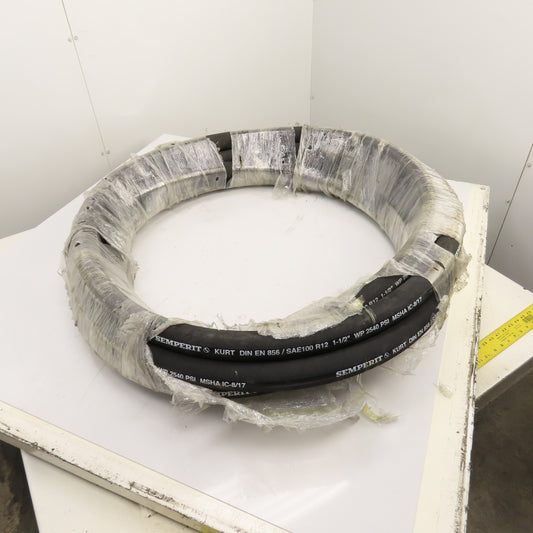 Semperit Kurt DIN EN 856 / SAE100 R12 1-1/2" x 50' Hydraulic Hose 2540 PSI MSHA