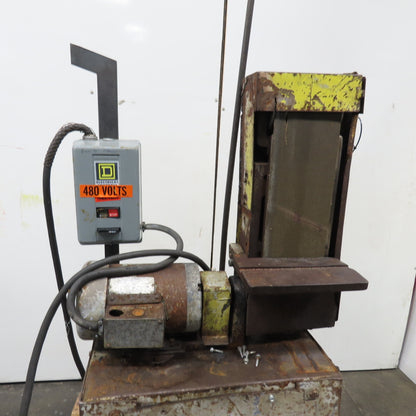 3HP 6" W Vertical Belt Sander 3Ph 230/460V W/Vacuum Base