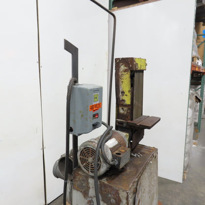 3HP 6" W Vertical Belt Sander 3Ph 230/460V W/Vacuum Base