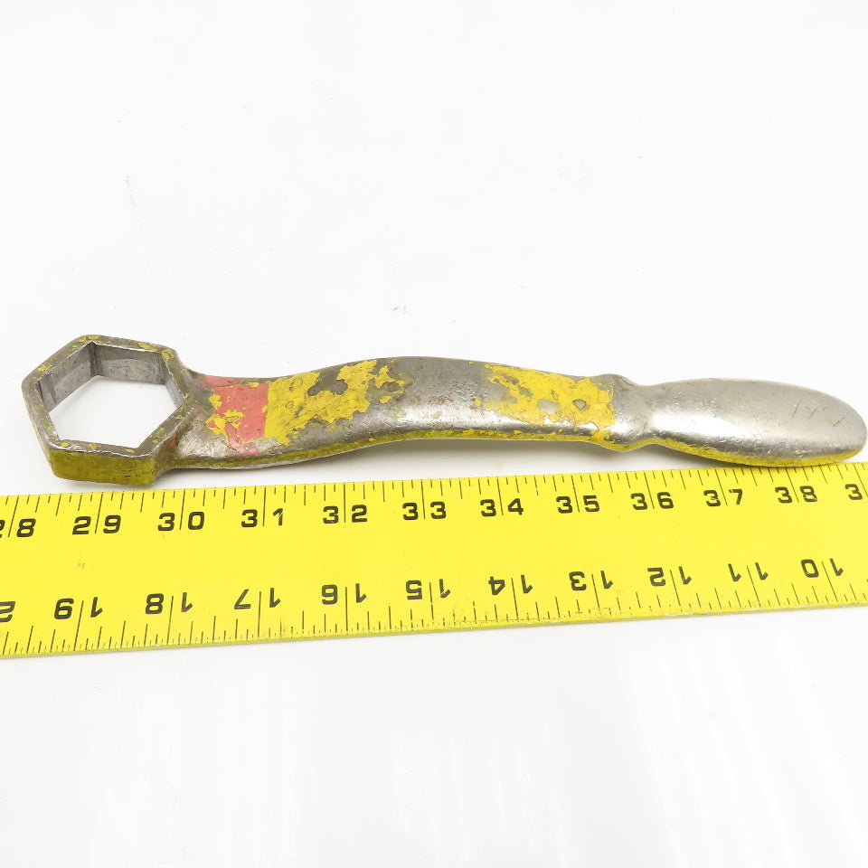 Vintage 1-1/2" Box Wrench Lathe Handle 6 Point 11-1/2" OAL