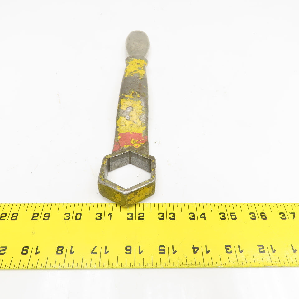Vintage 1-1/2" Box Wrench Lathe Handle 6 Point 11-1/2" OAL