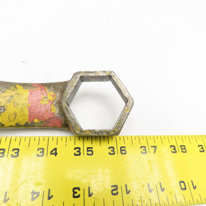 Vintage 1-1/2" Box Wrench Lathe Handle 6 Point 11-1/2" OAL