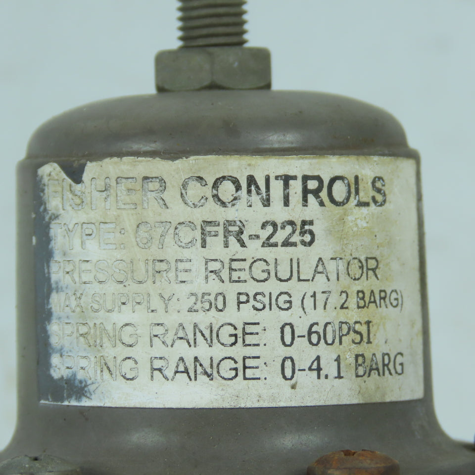 Fisher Controls 67CFR-225 Air Pressure Regulator Max 250 PSI Range 0-60PSI 1/4"