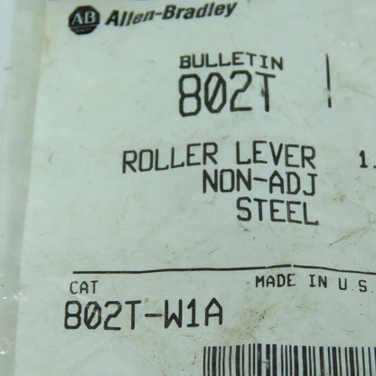 Allen-Bradley 802T 802T-W1A Roller Lever Non-Adj Steel 1.5" Radius