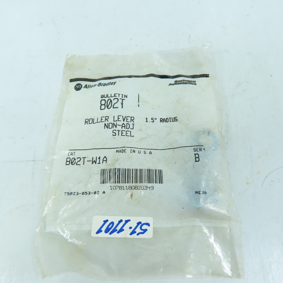 Allen-Bradley 802T 802T-W1A Roller Lever Non-Adj Steel 1.5" Radius