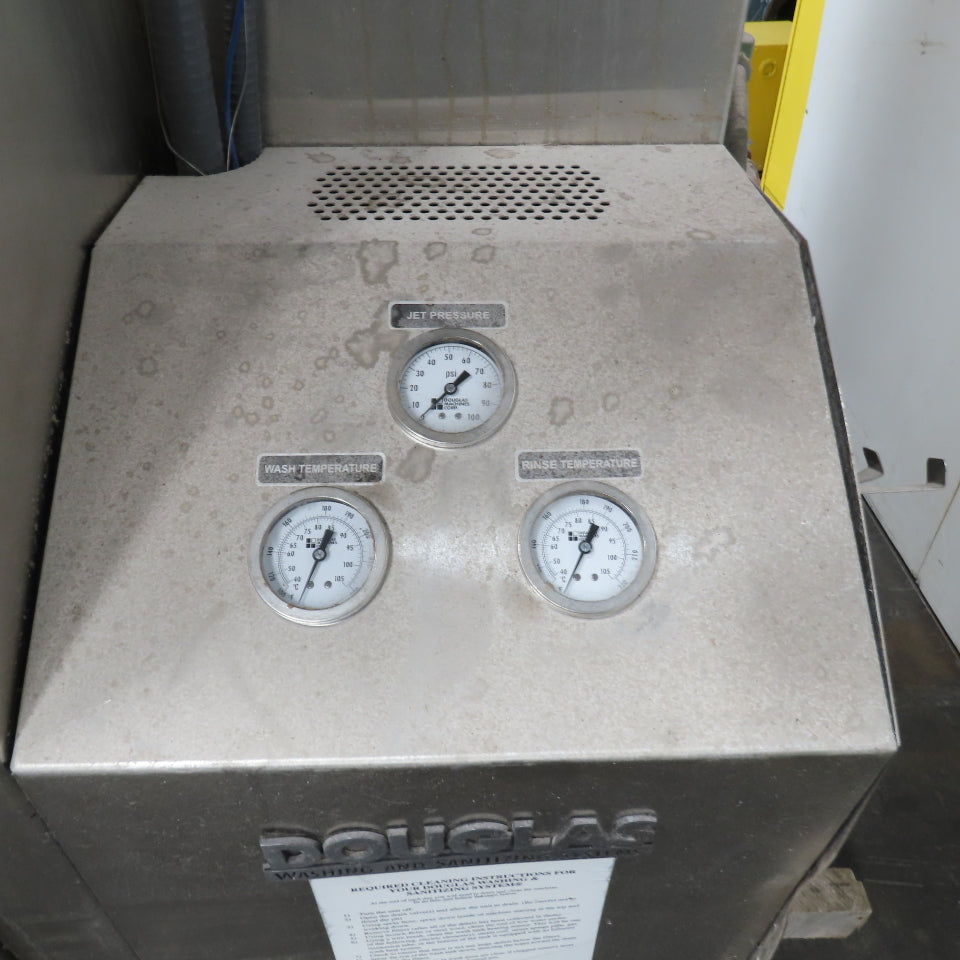 Douglas 2566-SCSGPR Stainless Steel Walk-In Rack Batch Washer 38W x 84H x72"Deep