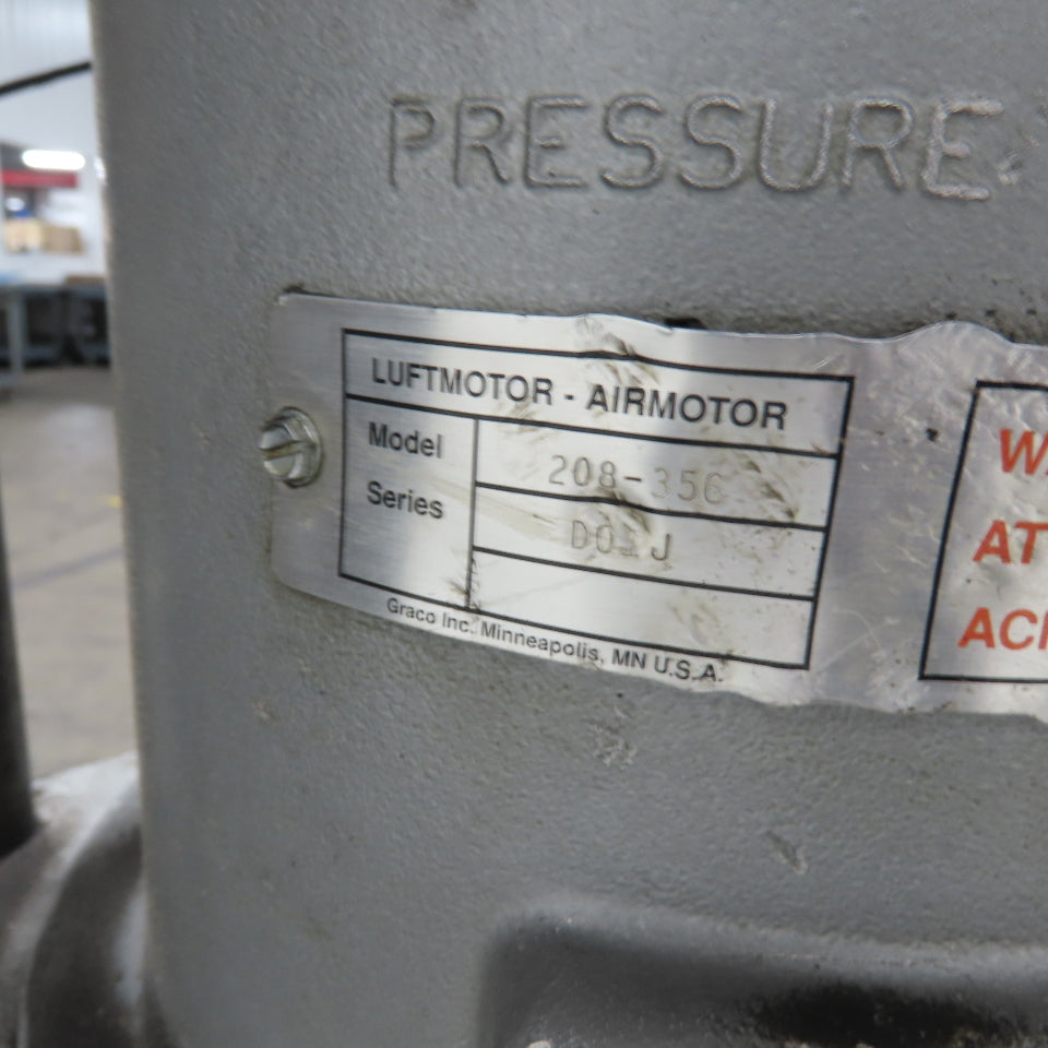 Graco Bulldog 971267 Therm-O-Flow Hot Melt Transfer Pump Drum Unloader 480V 3Ph
