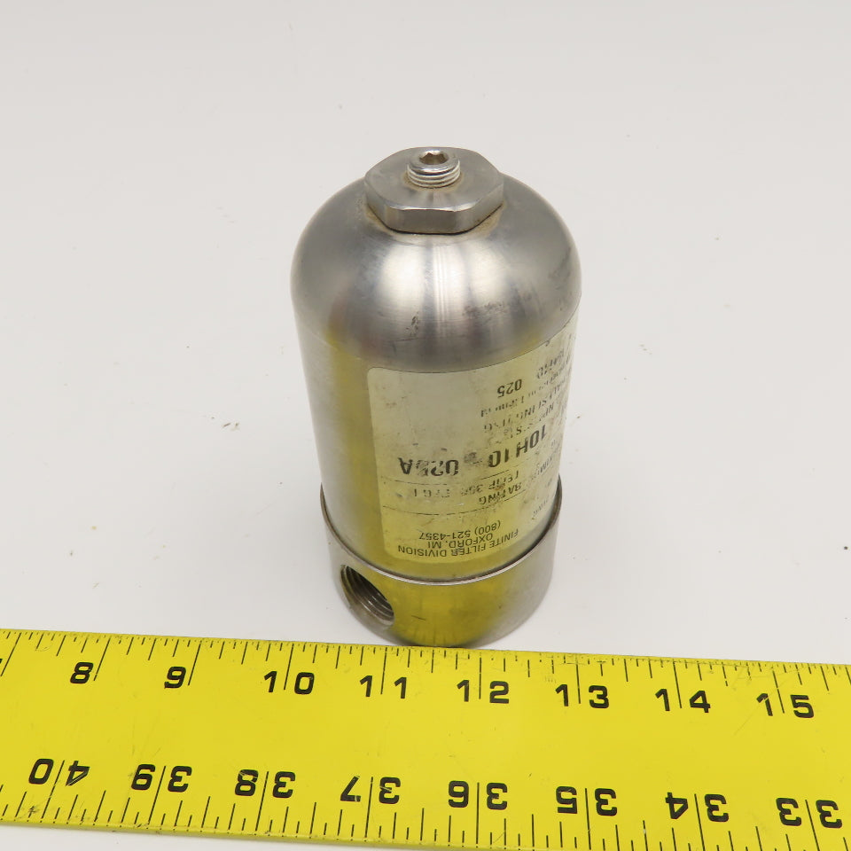Parker 32M-10H10-025A 1/2" NPT Stainless Steel Coalescing Filter 350°F