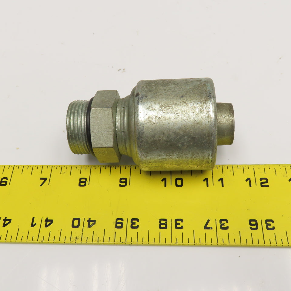 Gates 16G-16MB 1" (-16) Hose ID x 1" Male ORB Straight Mega Hose Crimp Fitting