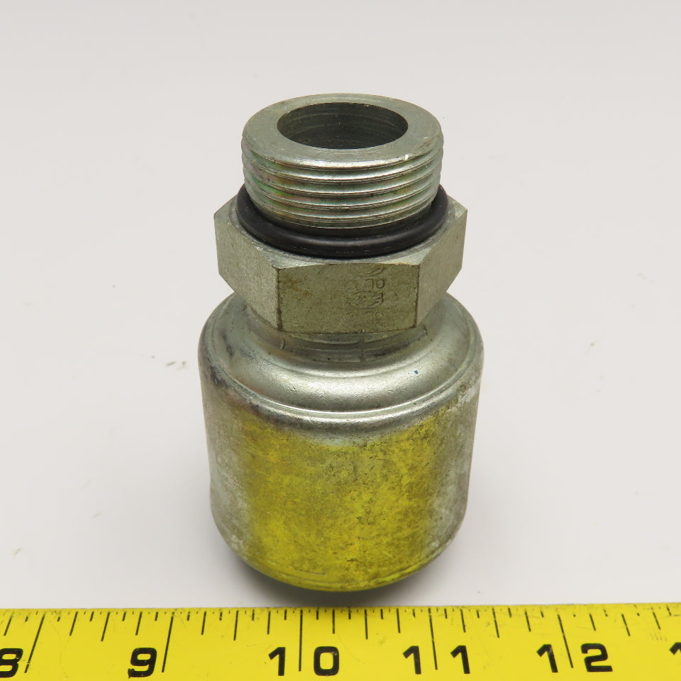 Gates 16G-16MB 1" (-16) Hose ID x 1" Male ORB Straight Mega Hose Crimp Fitting