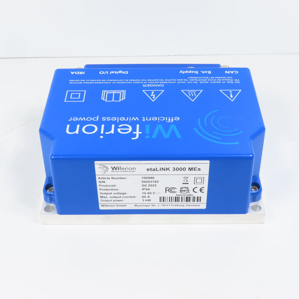 Wiferion 100986 etaLINK 3000 Mes 3kW Remote Charging Module AGV (Clean)